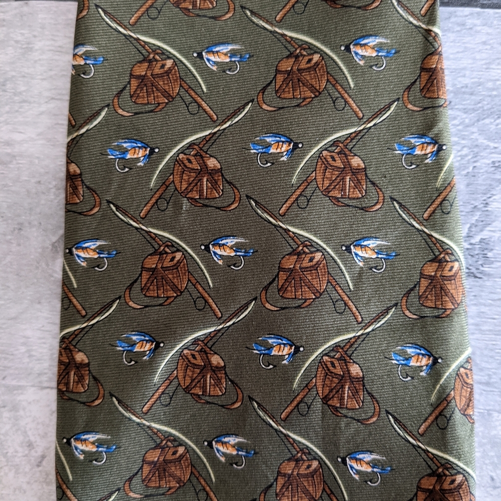 Banana Republic Italy Fishing Lure Necktie